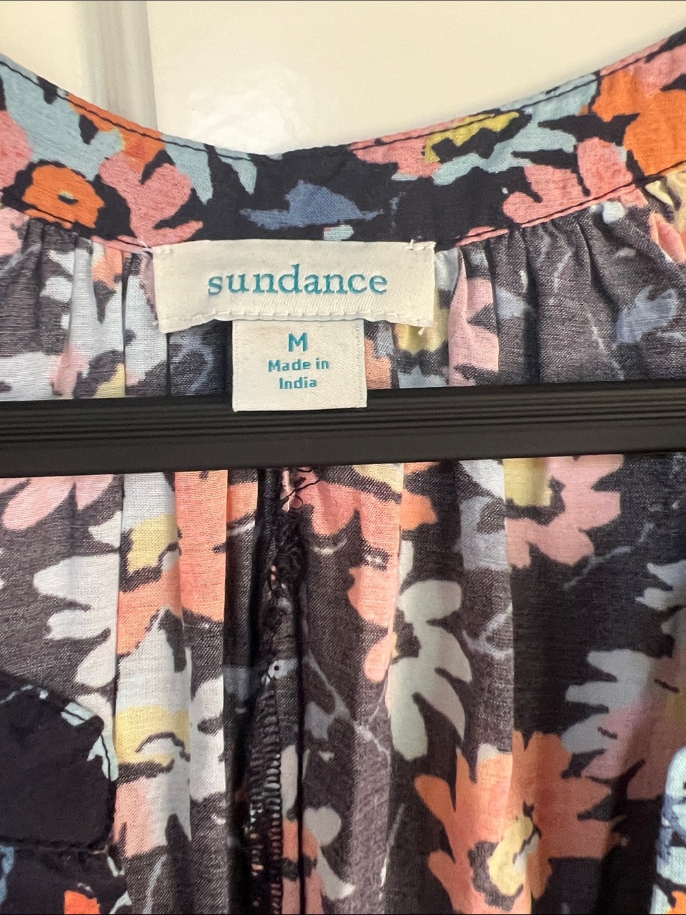 Sundance Navy Maxi Dress with Orange, Pink & Light Blue Floral Print - Picture 3 of 5